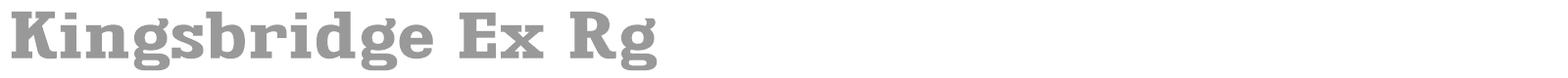 Kingsbridge font preview